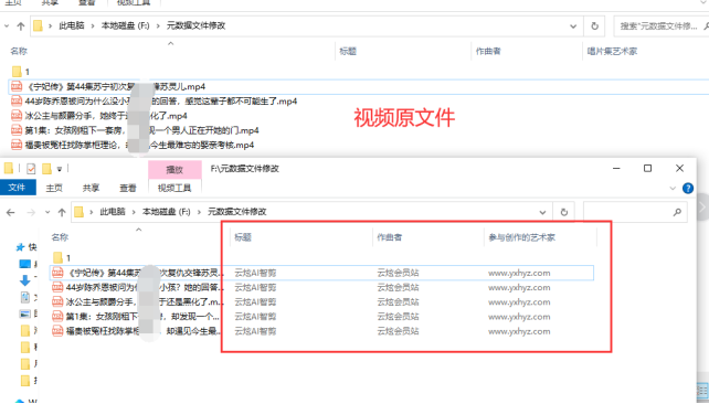 6视频剪辑：视频文件元数据修改工具，批量操作提升效率和准确性584.png