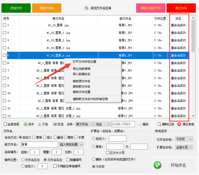 1高效文件管理：一键批量修改文件名，并统一转换为大写扩展名406.png